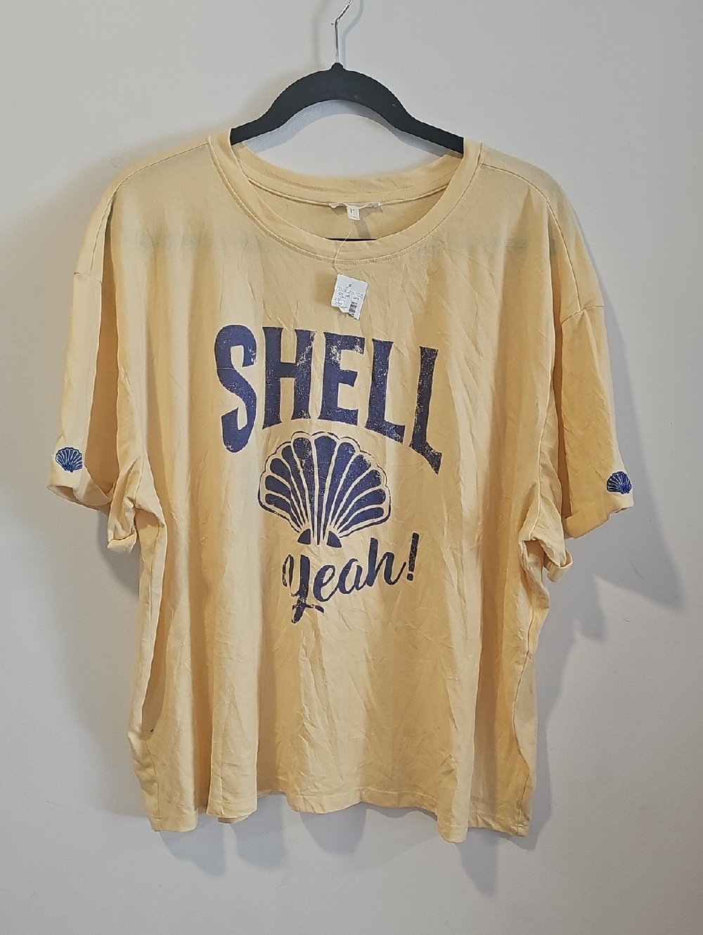 Maurices Yellow Graphic "Shell Yeah" Short Sleeve Tee